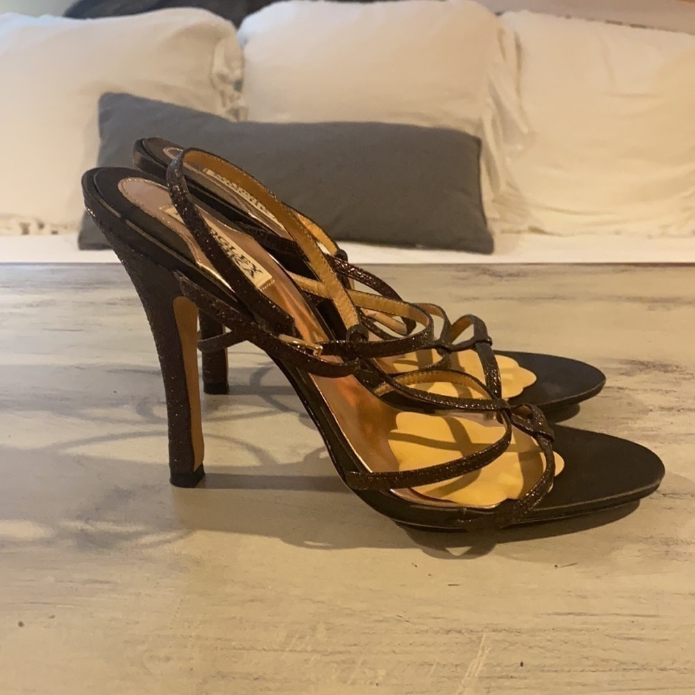 Badgley Mischka Strappy Bronze Sandal​​​​​​​​​​​ - Picture 3 of 9